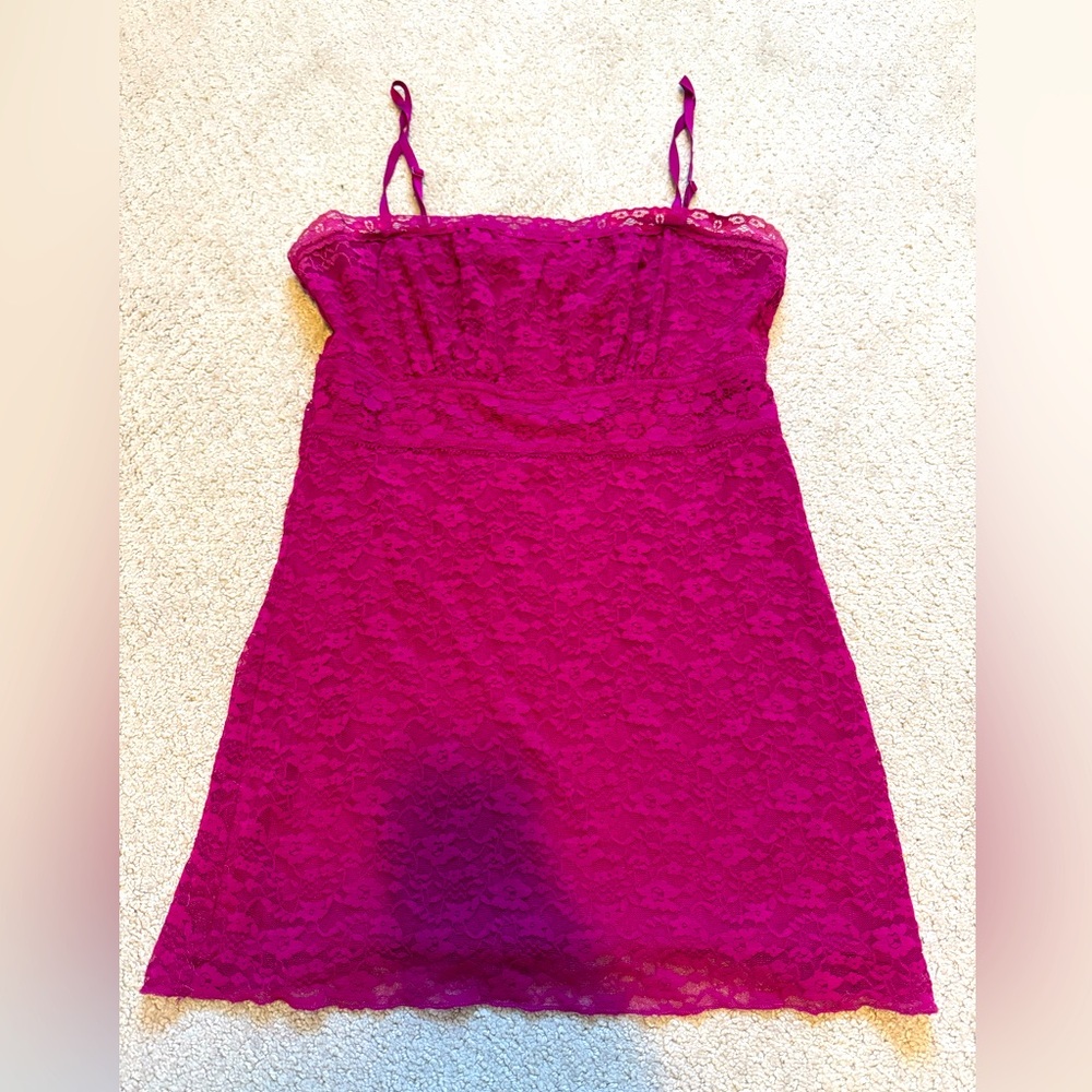 Smart Set Raspberry Lace Camisole - Picture 2 of 5